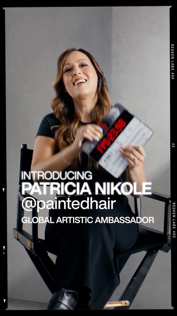 Instagram post by @paintedhair for Redken. Caption reads: Introducing Patricia Nikole @paintedhair, Redken’s....