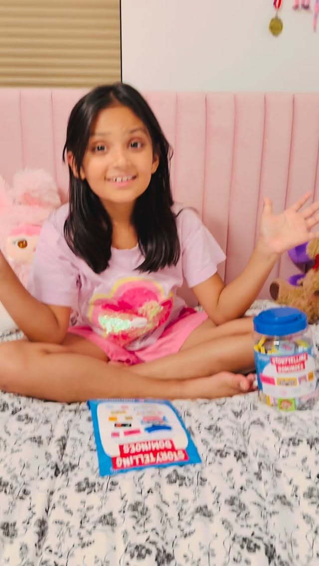 Instagram post by @mini_mihi for Educational Insights. Caption reads: [...] these Storytelling Dominoes from....