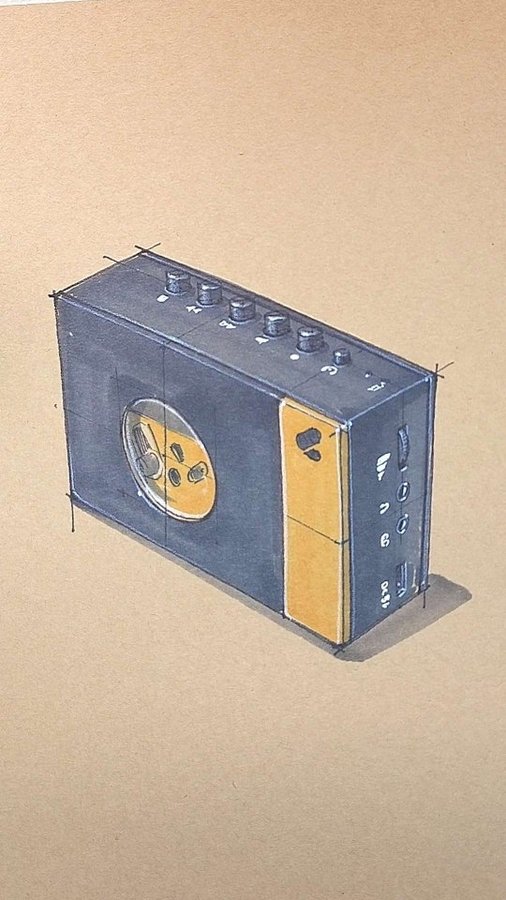 Instagram post by @sketchfactory for The Insiders DACH. Caption reads: We are rewind - Cassette Player🎵 . « Less but....