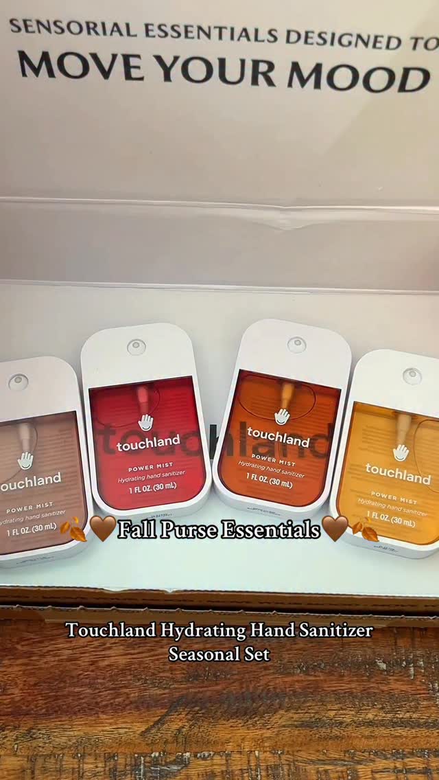 Instagram post by @xoxojeweliana for Touchland. Caption reads: @touchland perfect hand sanitizers for the season....