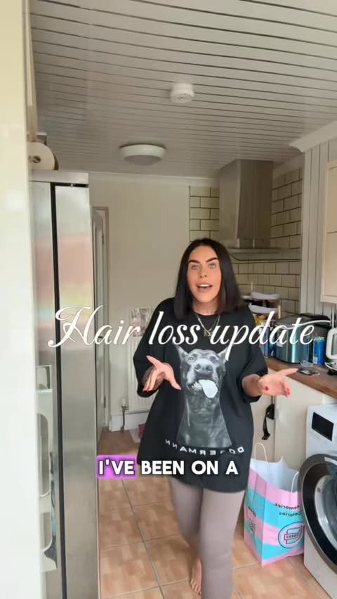 Instagram post by @kelseymounjaroandme for Hairburst. Caption reads: AD | One month Hairburst ADV+ update ✨ I genuinely....