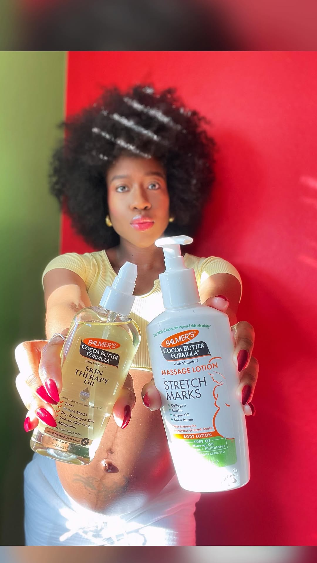 Instagram post by @_juanitalouis for PALMERS. Caption reads: Hey Luvs I’ve partnered with @palmers featuring 2....