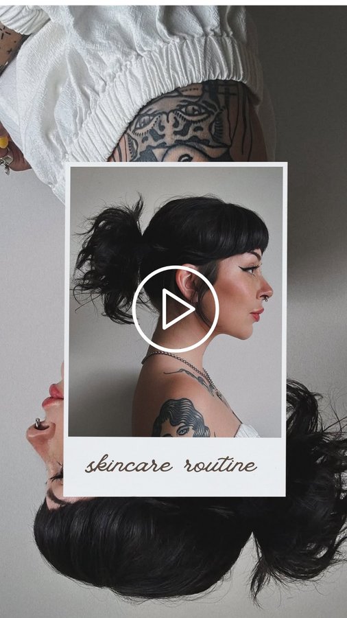 Instagram post by @clogascoigne for Theinkeylist. Caption reads: current skincare routine ft @superdrug 🍃....