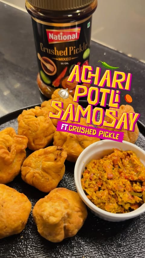 Instagram post by @basmaafarooq for National Foods. Caption reads: [...] a bold achari kick inside. Added....