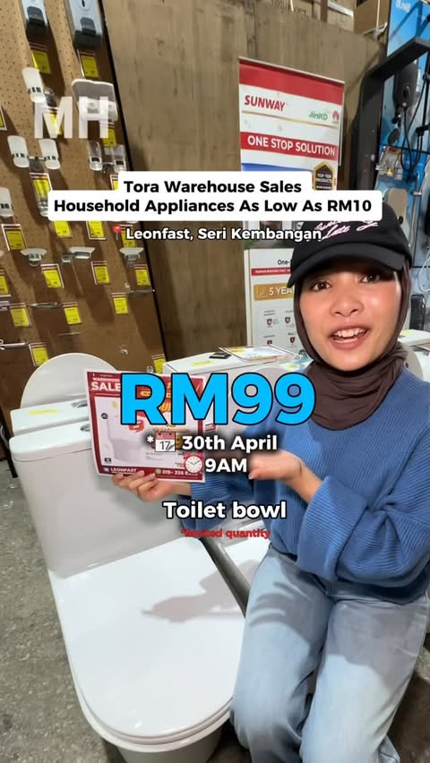Instagram post by @malaysiahomie for KL Foodie. Caption reads: The Tora Warehouse Sale is offering up to 90% off....