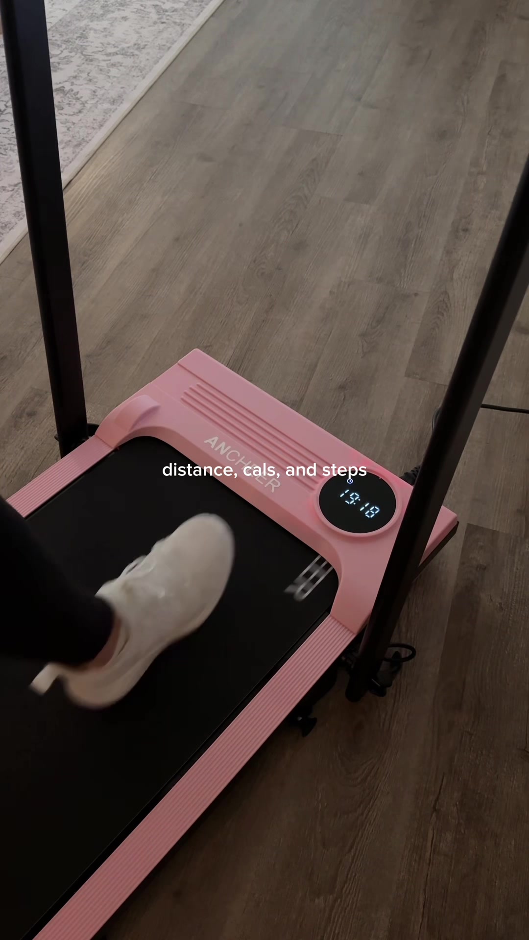 TikTok post by @kimberly.cat for Ancheer. Caption reads: morning in my life 🍵🎀 getting my steps in at....