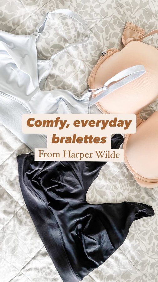 Instagram post by @stuffstephshares for Harper Wilde. Caption reads: I have been loving these bras from @harperwilde !....
