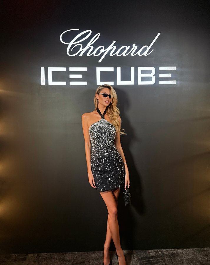 Instagram post by @adelinanovak for Chopard. Caption reads: [...] Cube High Jewelry Capsule Collection by....