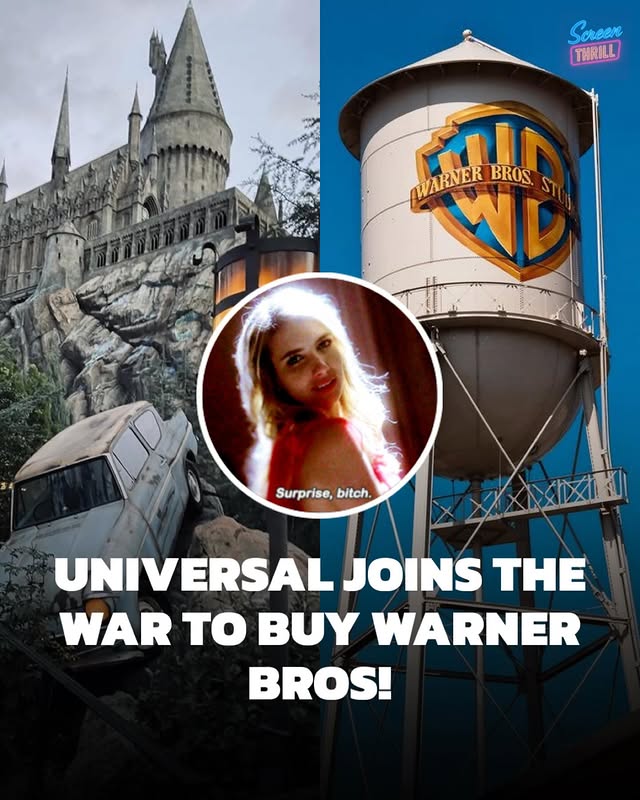 Instagram post by @screenthrill for Reuters. Caption reads: Comcast / Universal is reportedly actively....