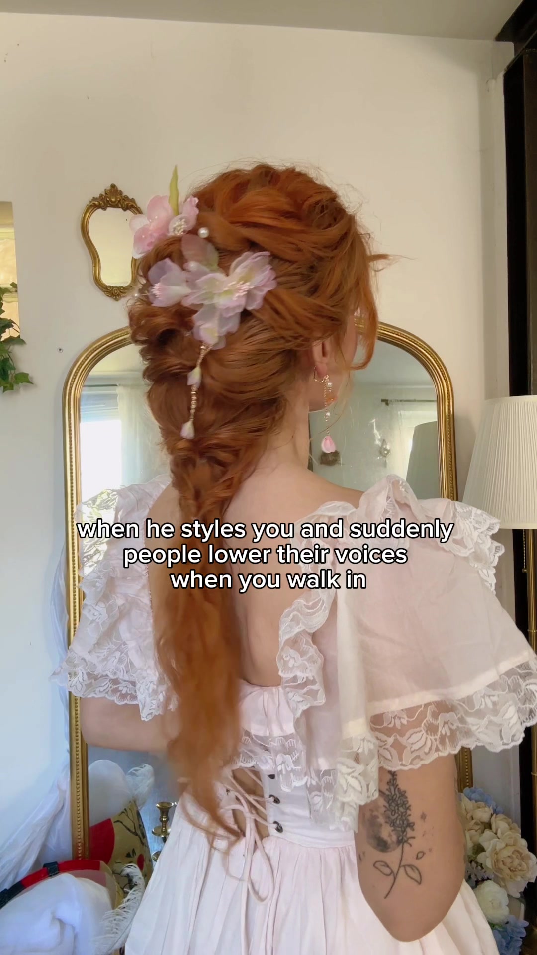 TikTok post by @swannandtheberries for Selkie. Caption reads: Dress @Selkie use code BERRIES for 10% off [...].