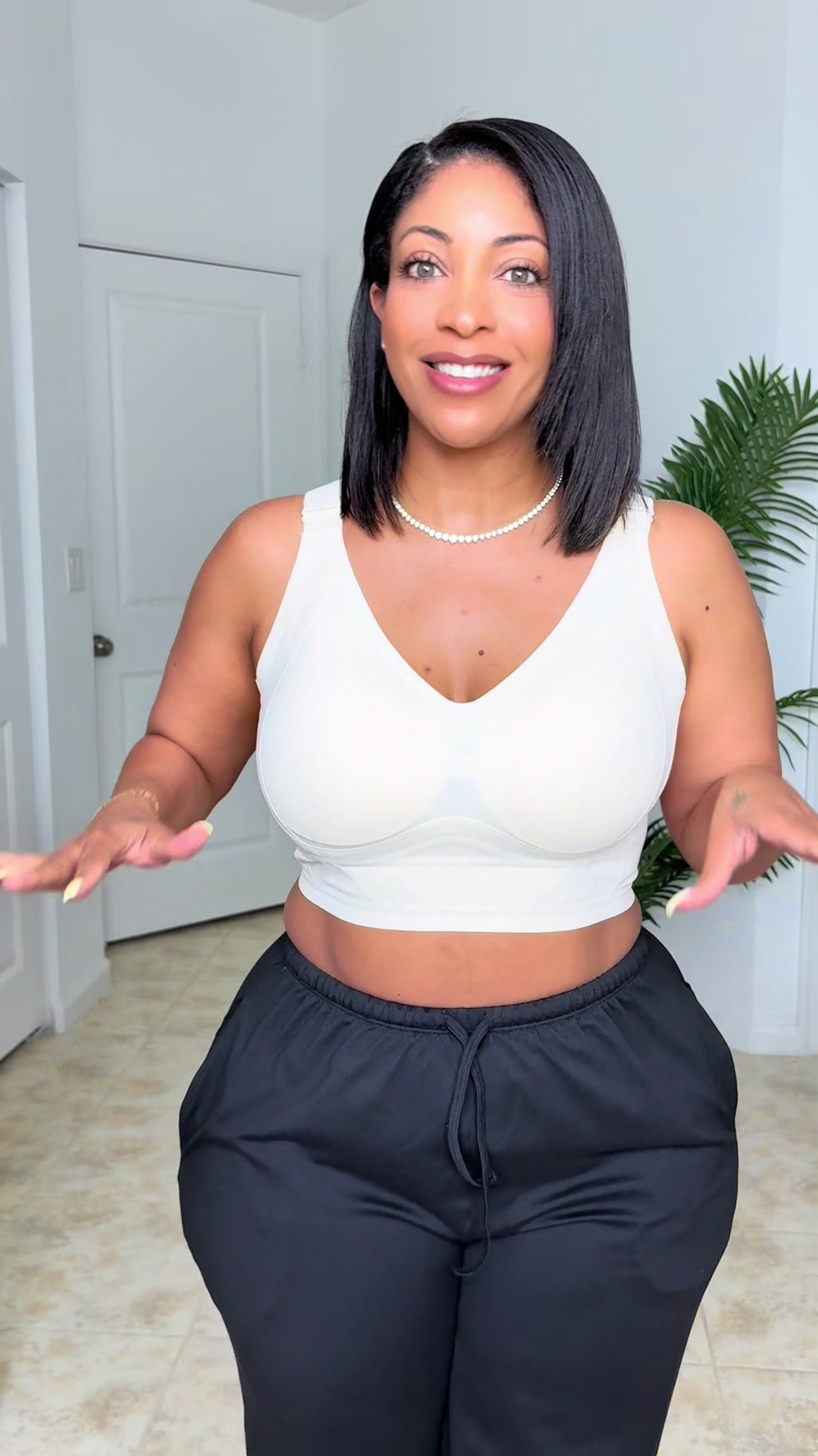 TikTok post by @dinafbaby for Soft Intention. Caption reads: This jelly bra from @Soft Intention is INSANELY....
