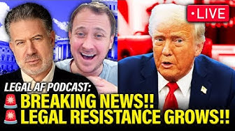 YouTube post by @MeidasTouch for Mack Weldon. Caption reads: LIVE: BREAKING Legal News on Trump FACING WRATH in....