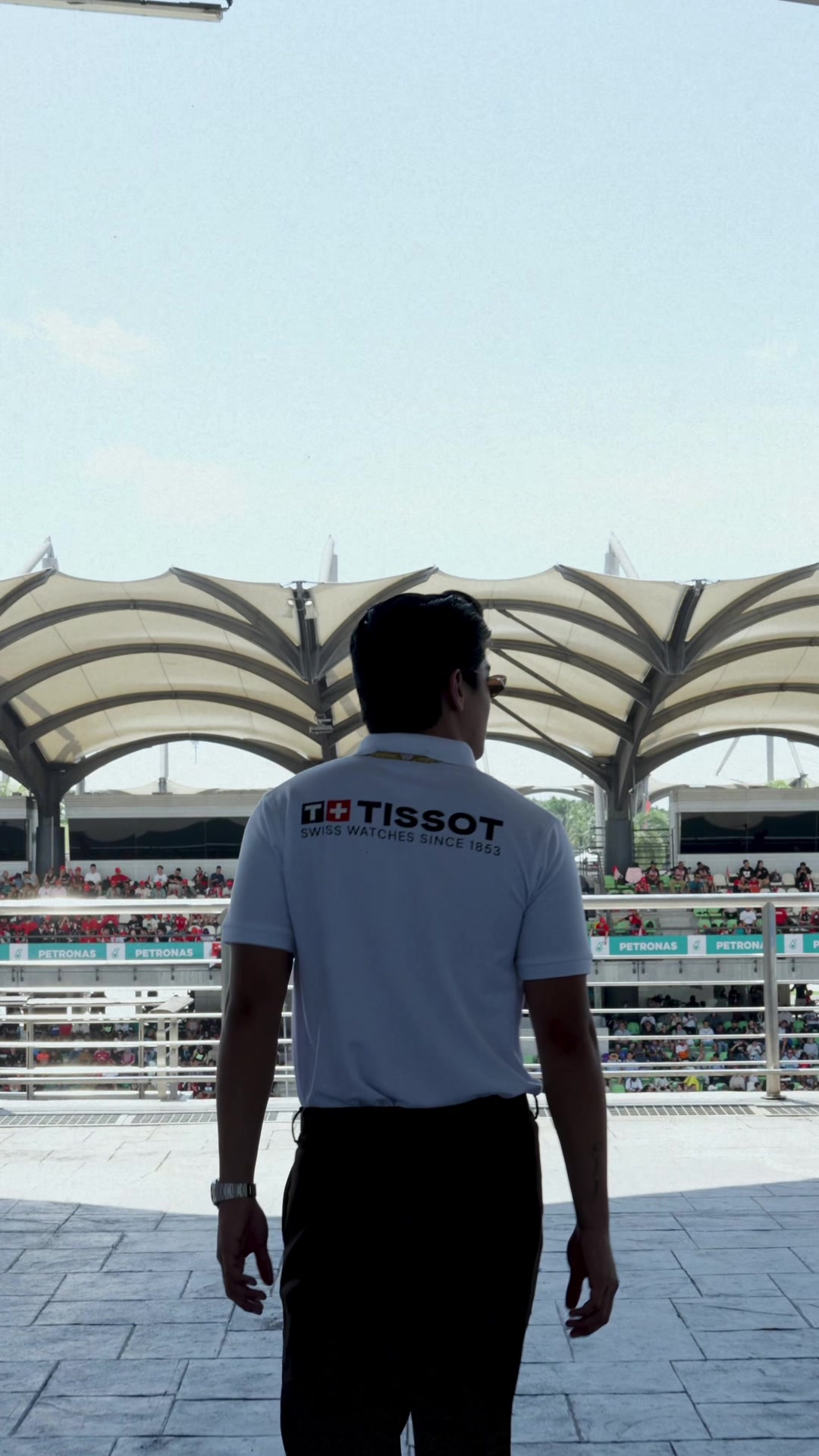 TikTok post by @michaelsager_ for Tissot USA. Caption reads: just on time ;) #Tissot #PRX #MotoGP @TISSOT .