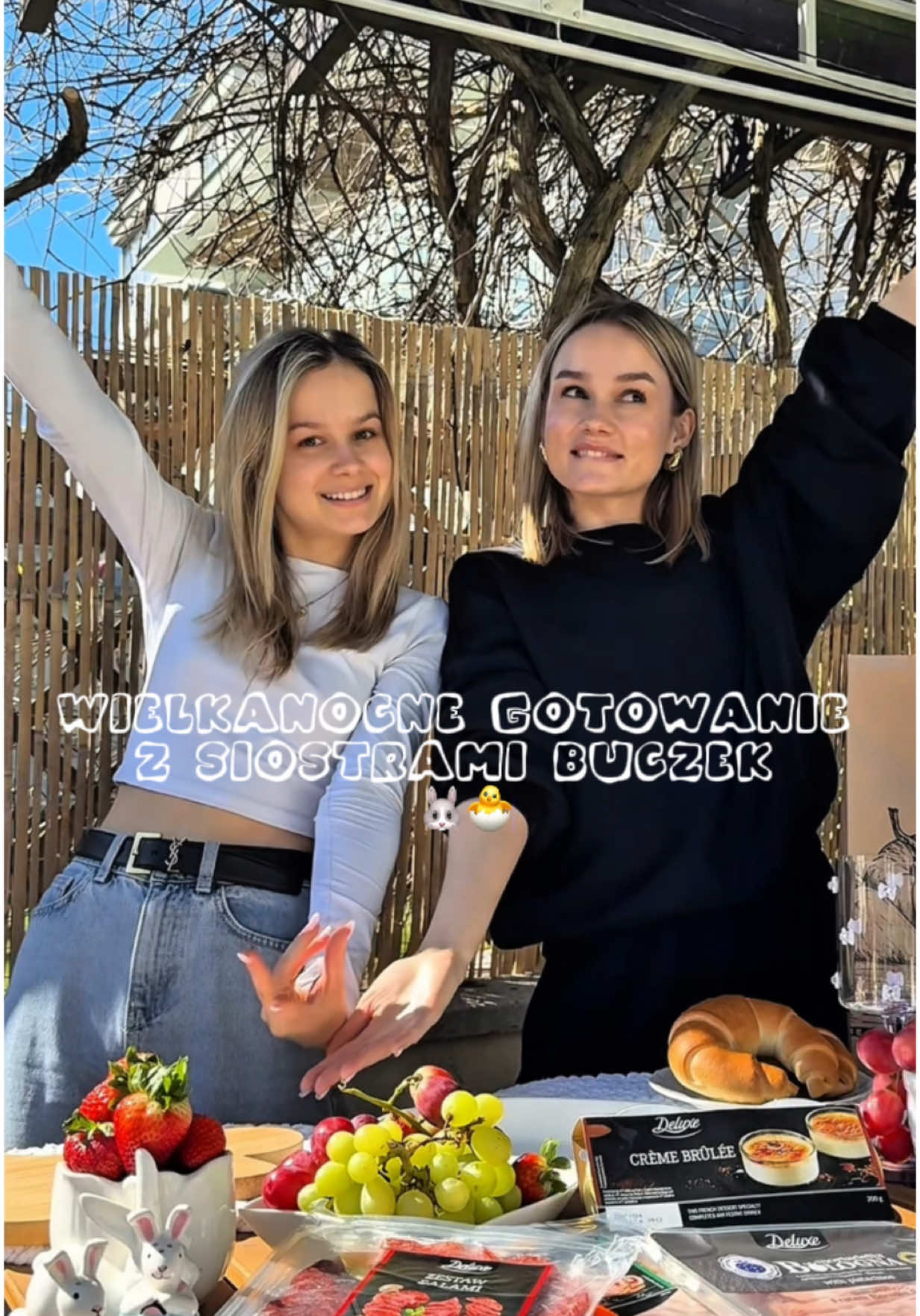 TikTok post by @siostrybuczek for Lidl Polska. Caption reads: #reklama Wielkanoc to czas bycia razem – przy....