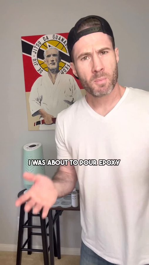 Instagram post by @drjoe_md for Resiners. Caption reads: [...] working with resin until I tested the....