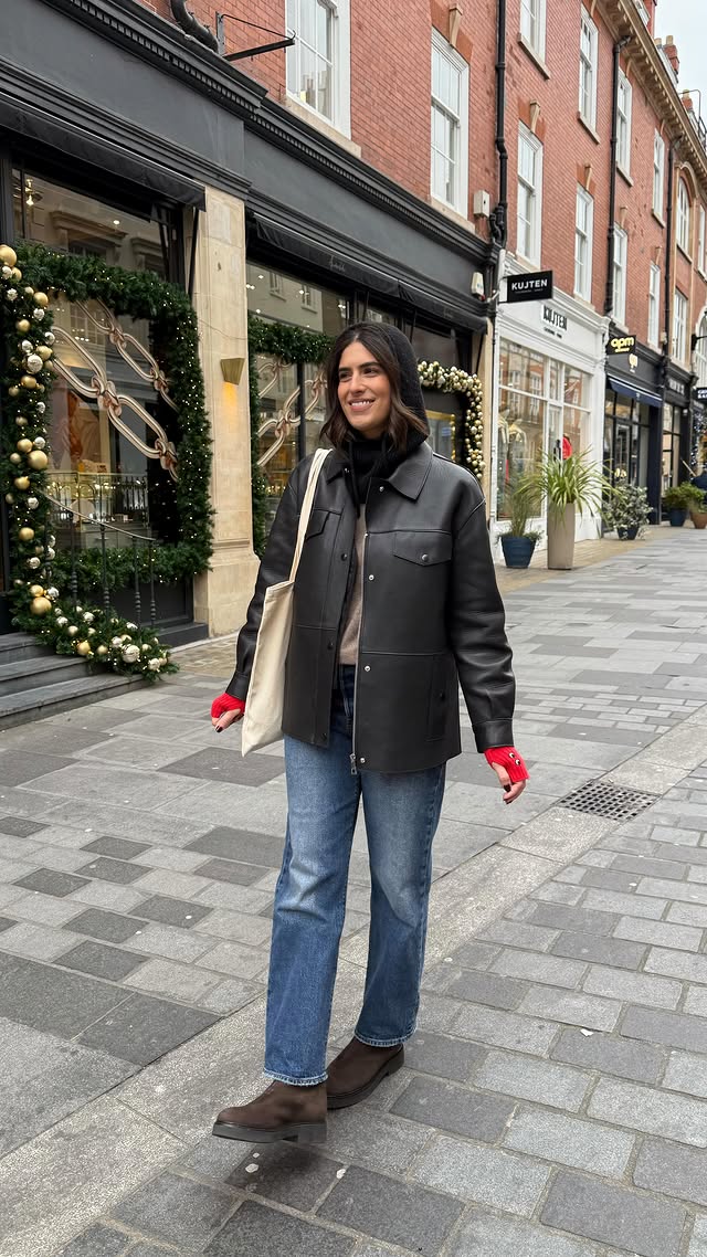 Instagram post by @lilypebbles for Russell & Bromley. Caption reads: Today’s cold, crisp OOTD. 

Links in my....