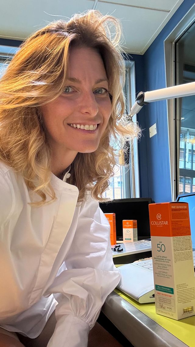 Instagram post by @federicafontana for Collistar Italia. Caption reads: Seguitemi oggi su Fit&Beauty dove parleremo con....