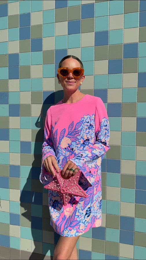 Instagram post by @blaireadiebee for Lilly Pulitzer. Caption reads: [...] classics to bright delights, the....