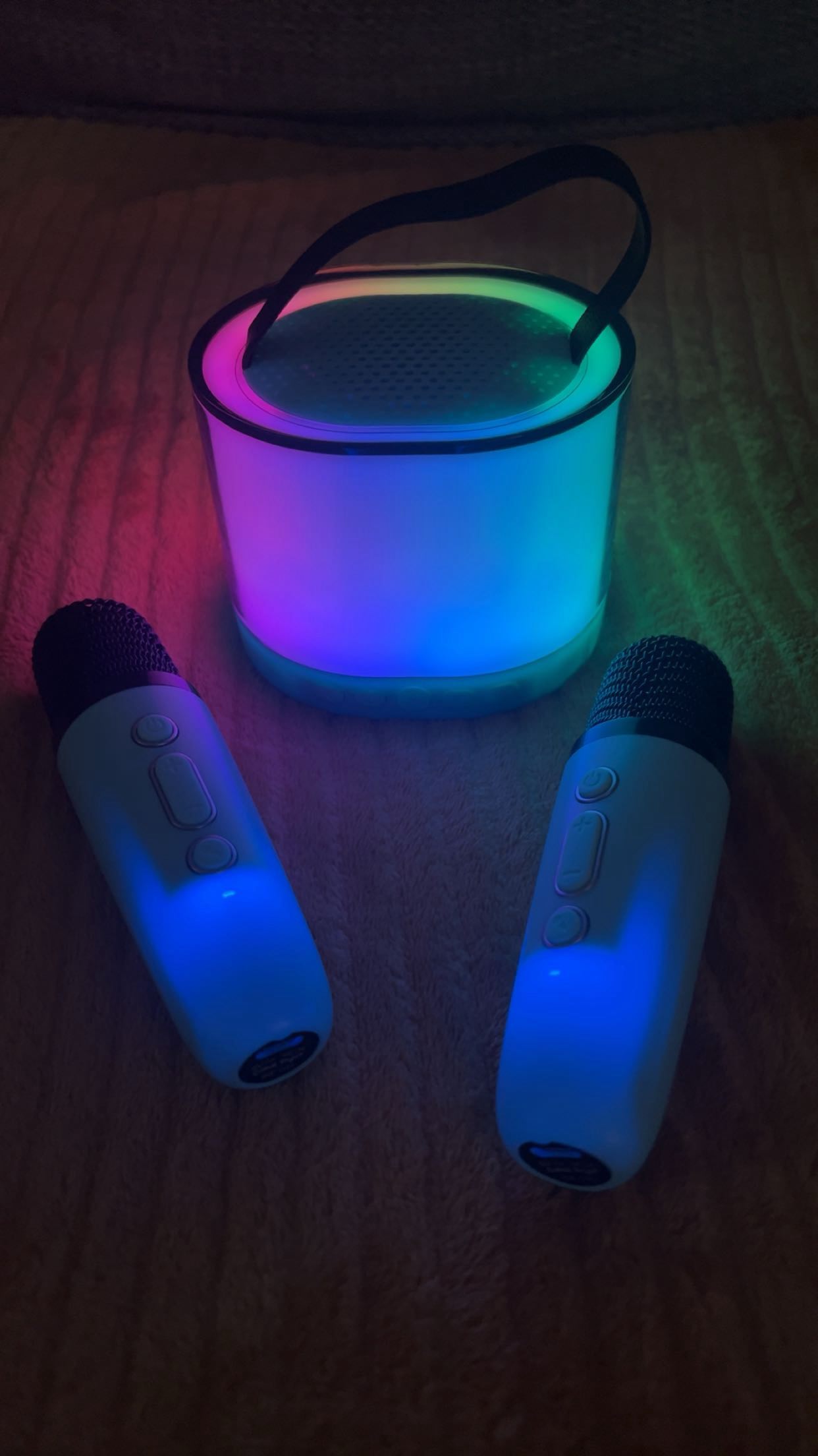 Instagram post by @adventurewithelijah for Canal Toys. Caption reads: [...] with the mini karaoke machine from....