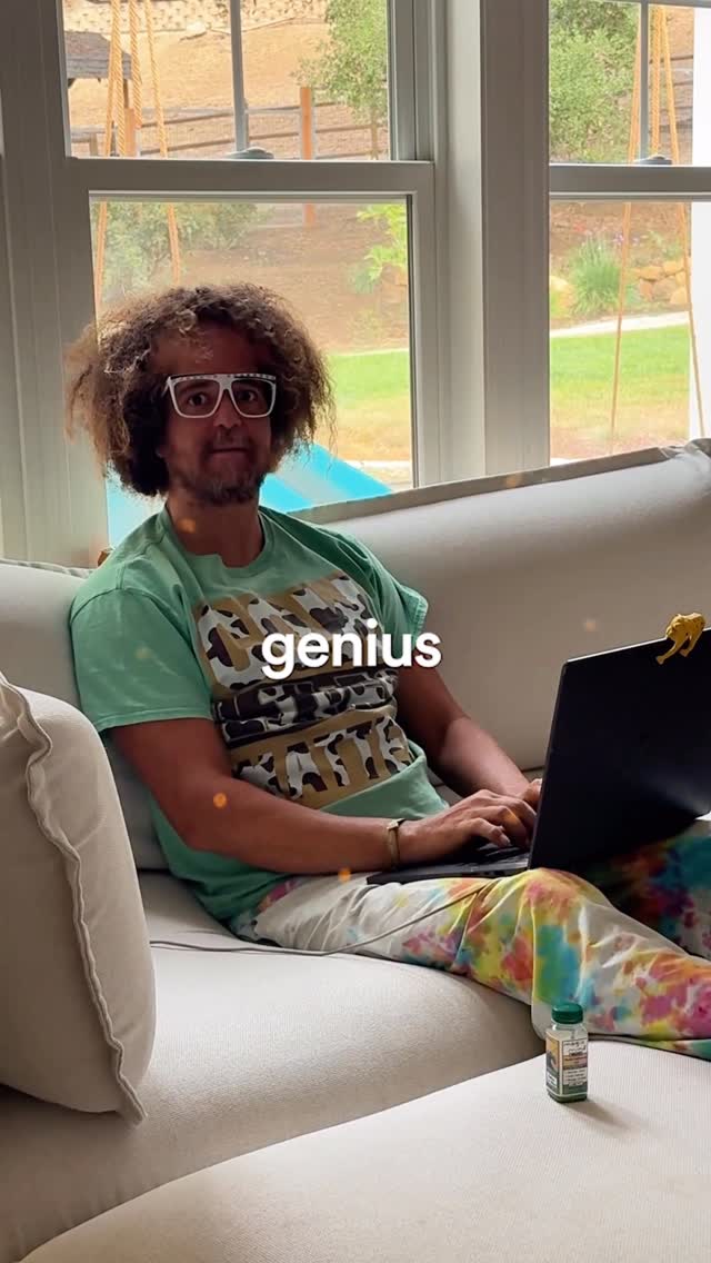 Instagram post by @redfoo for Magic Mind. Caption reads: @redfoo just recited the ABCs backwards without....