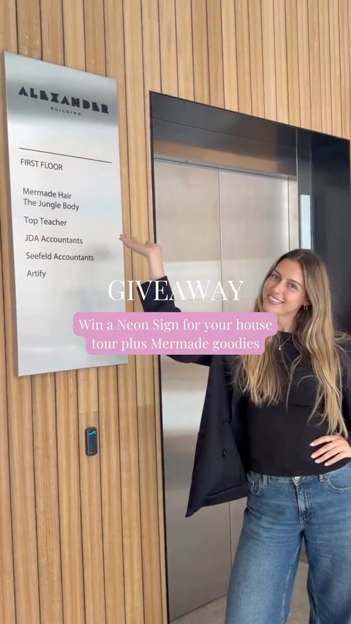 Instagram post by @neonparty.au for Mermade Hair. Caption reads: We’ve teamed up with our lovely friends at....