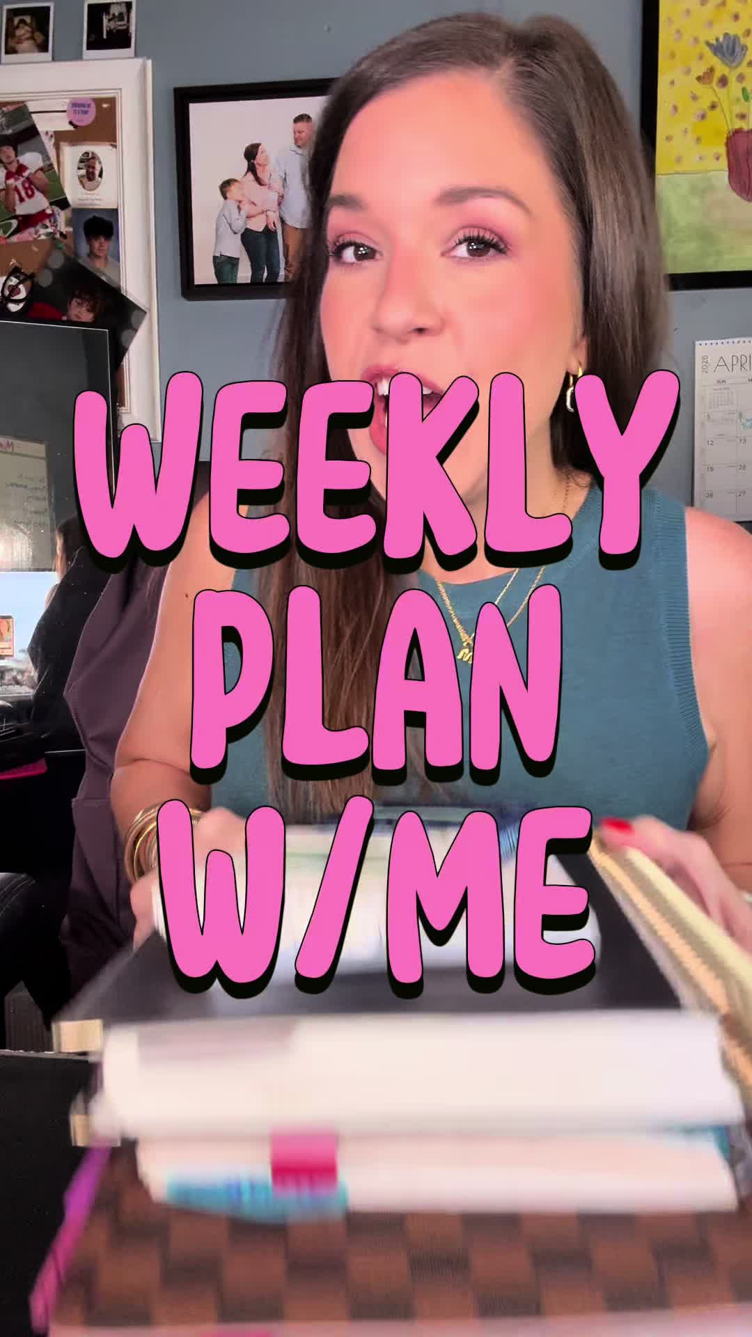 TikTok post by @meagcooper for The Dailee. Caption reads: [...] routine. My weekly planner (from @The Dailee....