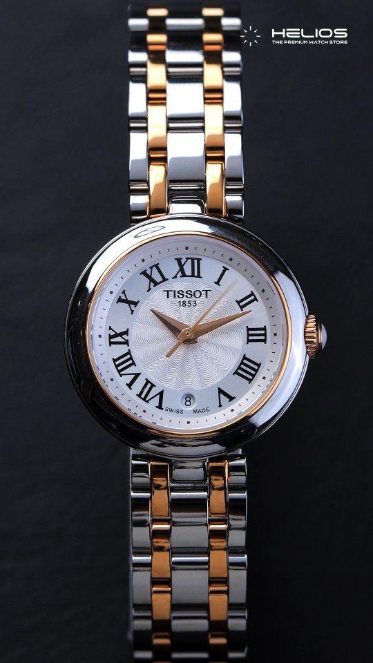 Instagram post by @helioswatches for TISSOT. Caption reads: Graceful. Refined. Effortlessly elegant.
The....