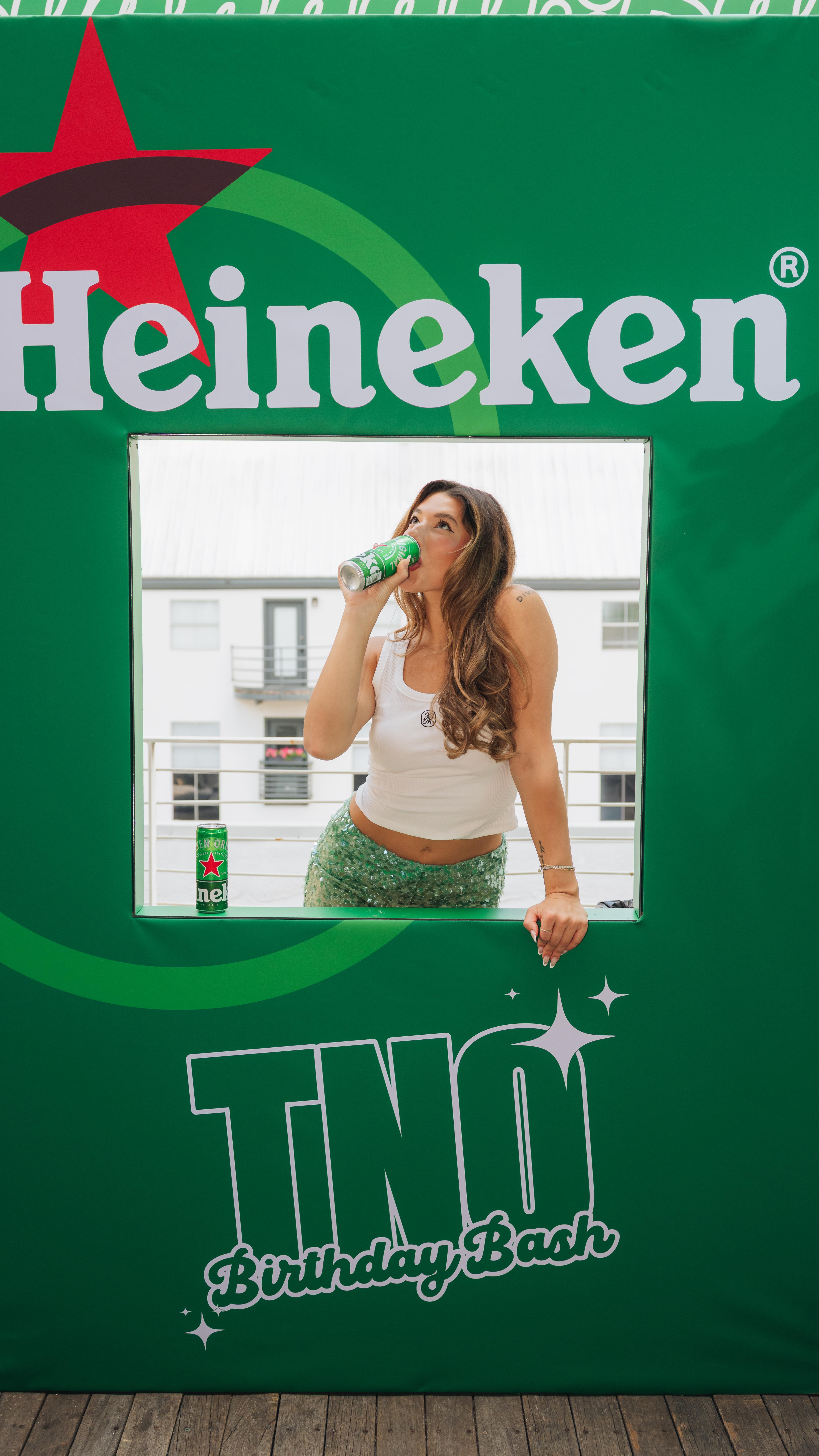 Instagram post by @tiannarobillard for Heineken US. Caption reads: Thank you @heineken_us for helping make TNO....
