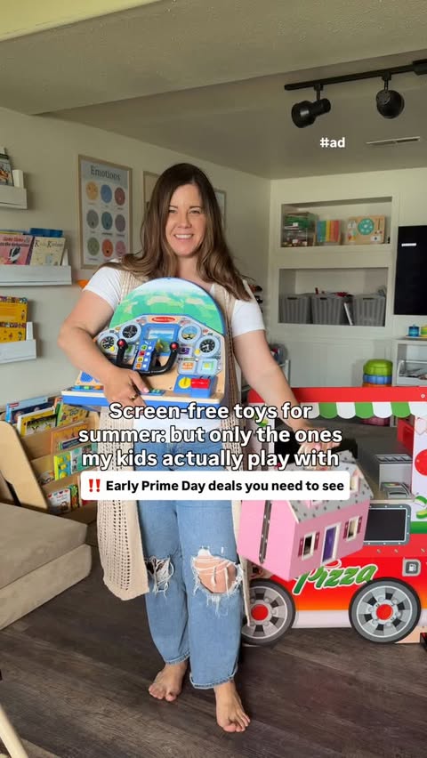 Instagram post by @pineconesandpacifiers for Melissa & Doug. Caption reads: Comment “TOP TOYS” and I’ll DM you the full list....