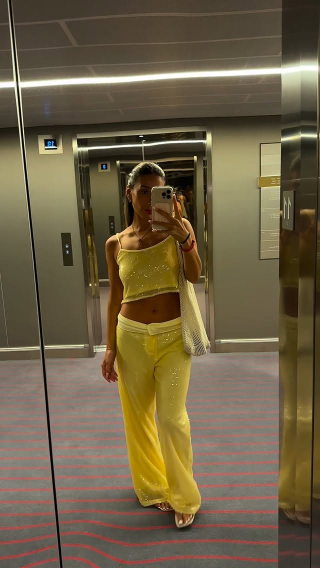 Instagram post by @kaylamichellefisher for Virgin Voyages. Caption reads: I’ll return your call as soon as I’m home from the....