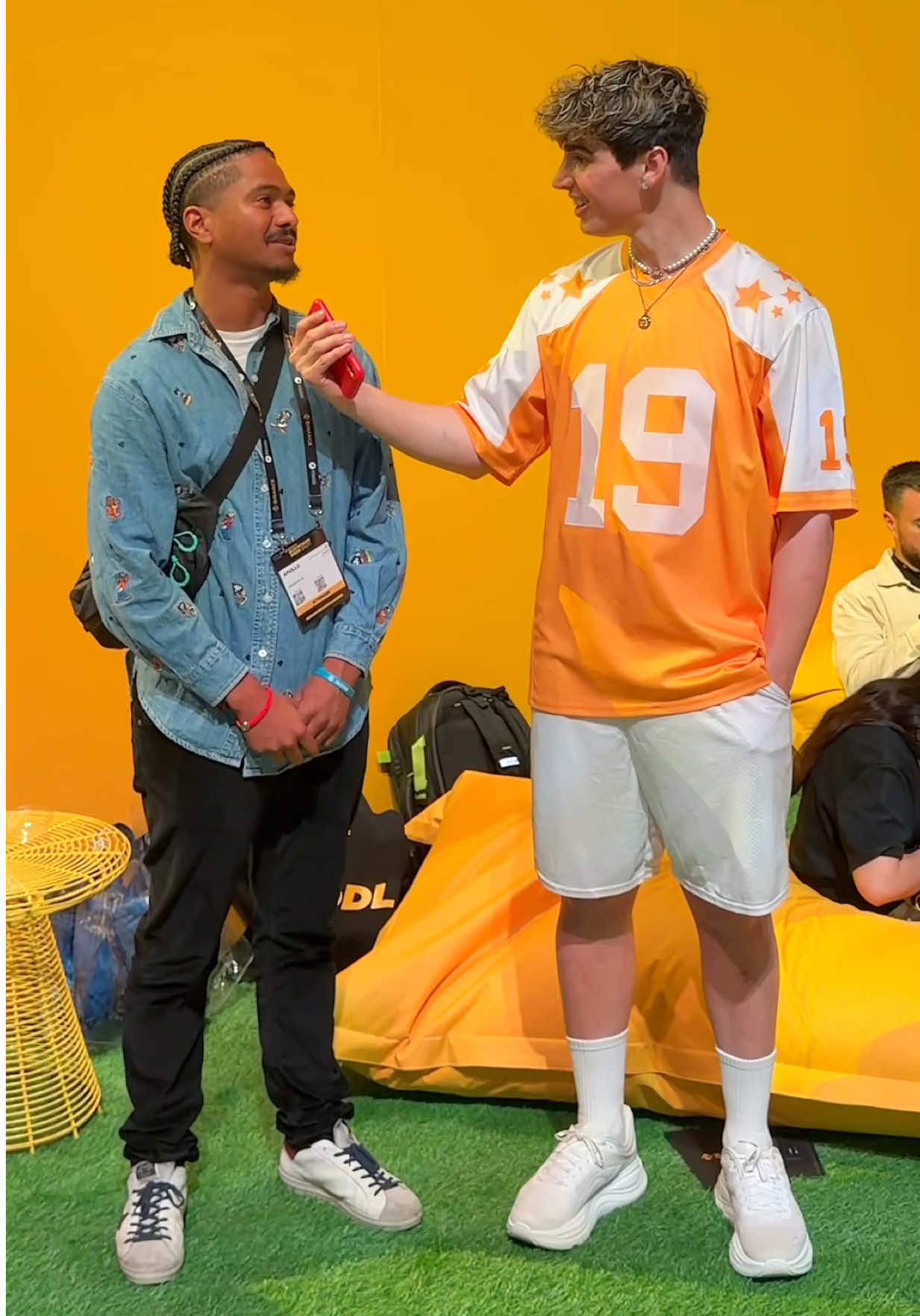 TikTok post by @fonziegomez for Binance. Caption reads: [...] people biggest L and W in crypto?🔥 @Binance....