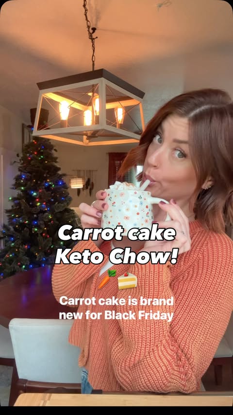 Instagram post by @breesbalancedlife for Keto Chow. Caption reads: Keto Chow really said holiday cozy season and....