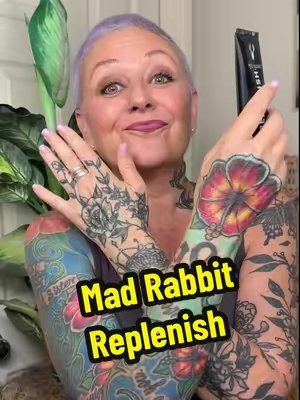 TikTok post by @grayhairandtattoos for Mad Rabbit. Caption reads: Make Your Tattoos POP @Mad Rabbit Mad Rabbit....