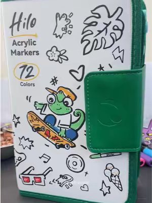 TikTok post by @janaliartist for Ohuhu. Caption reads: Trying out new Ohuhu’s Hilo Acylic Paint markers....