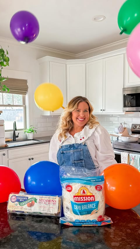 Instagram post by @abraidedblonde for Mission Foods. Caption reads: #ad Win one month worth of Eggland’s Best Eggs....