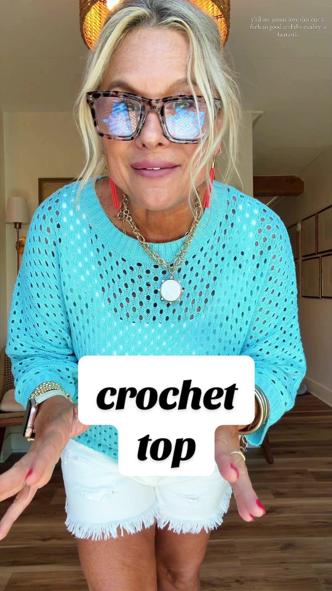 TikTok post by @ac_in_the_south for Shewin. Caption reads: [...] #crochettopsummer @SHEWIN #CapCut.