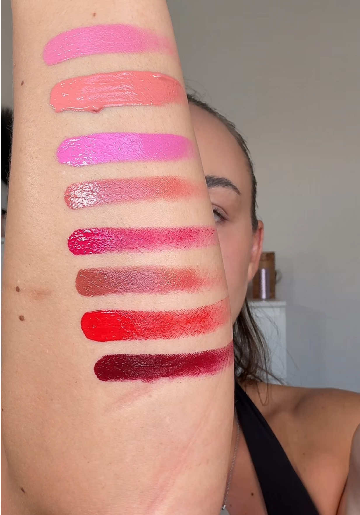 TikTok post by @emmacshop for HNB Cosmetics. Caption reads: My fave blush everrrrr @HNB Cosmetics....
