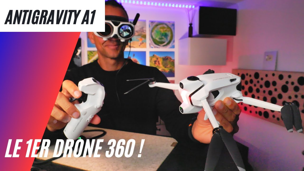 YouTube post by @MonSport06 for Podia. Caption reads: Antigravity A1: the first drone 360 ​​(test and....