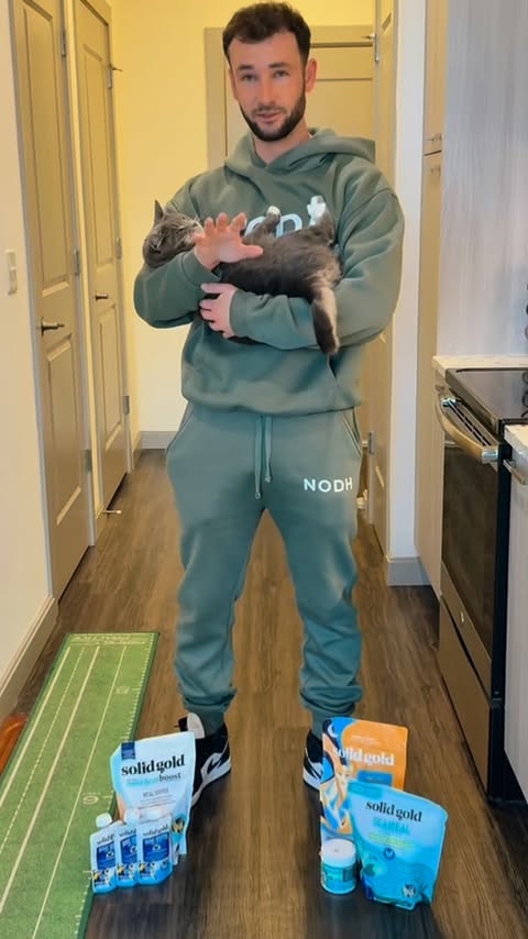 Instagram post by @nicholasdorka for Solid Gold Pet. Caption reads: From zoomies to nap marathons, Solid Gold’s Pet....