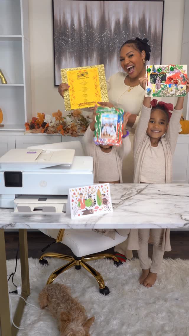 Instagram post by @leesaunique for Office Depot. Caption reads: [...] my HP Envy Photo 7975 printer from....