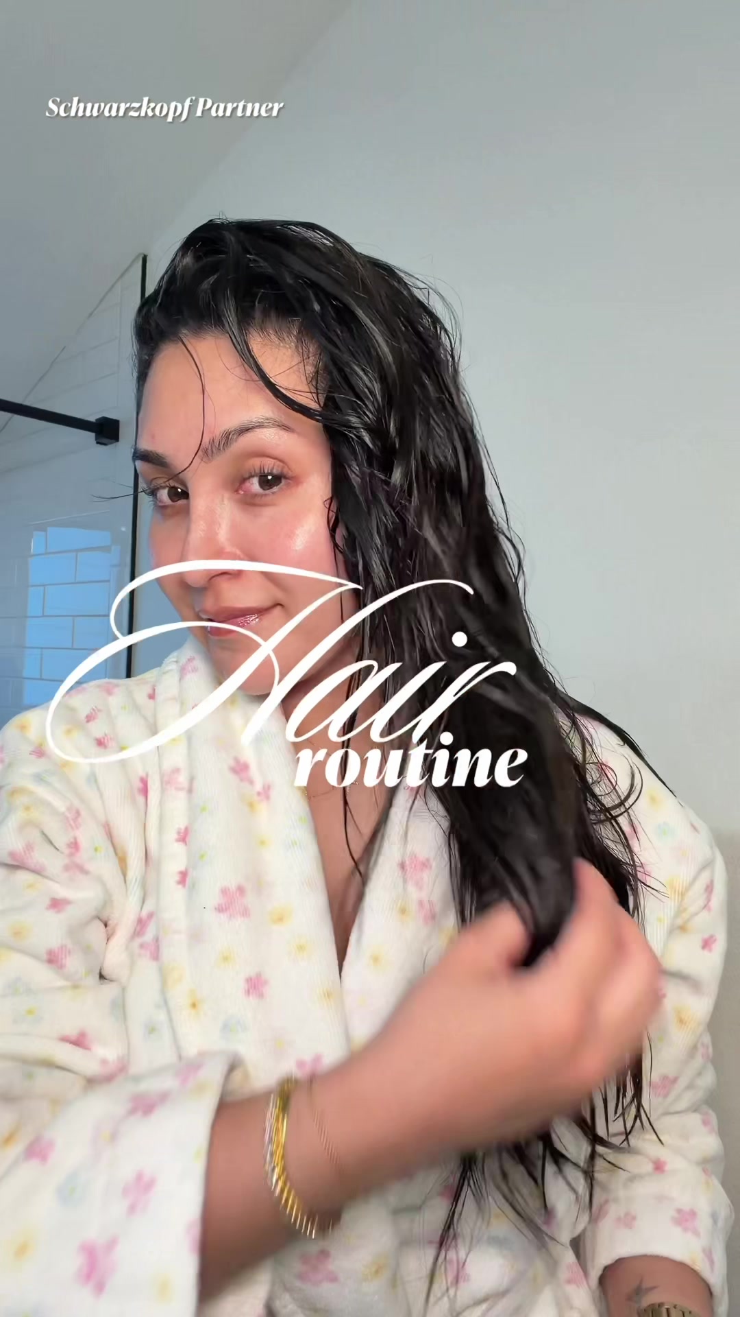TikTok post by @beautyybird for Hair by Schwarzkopf USA. Caption reads: [...] hair. Shop now @Walmart 💛 @Hair by....