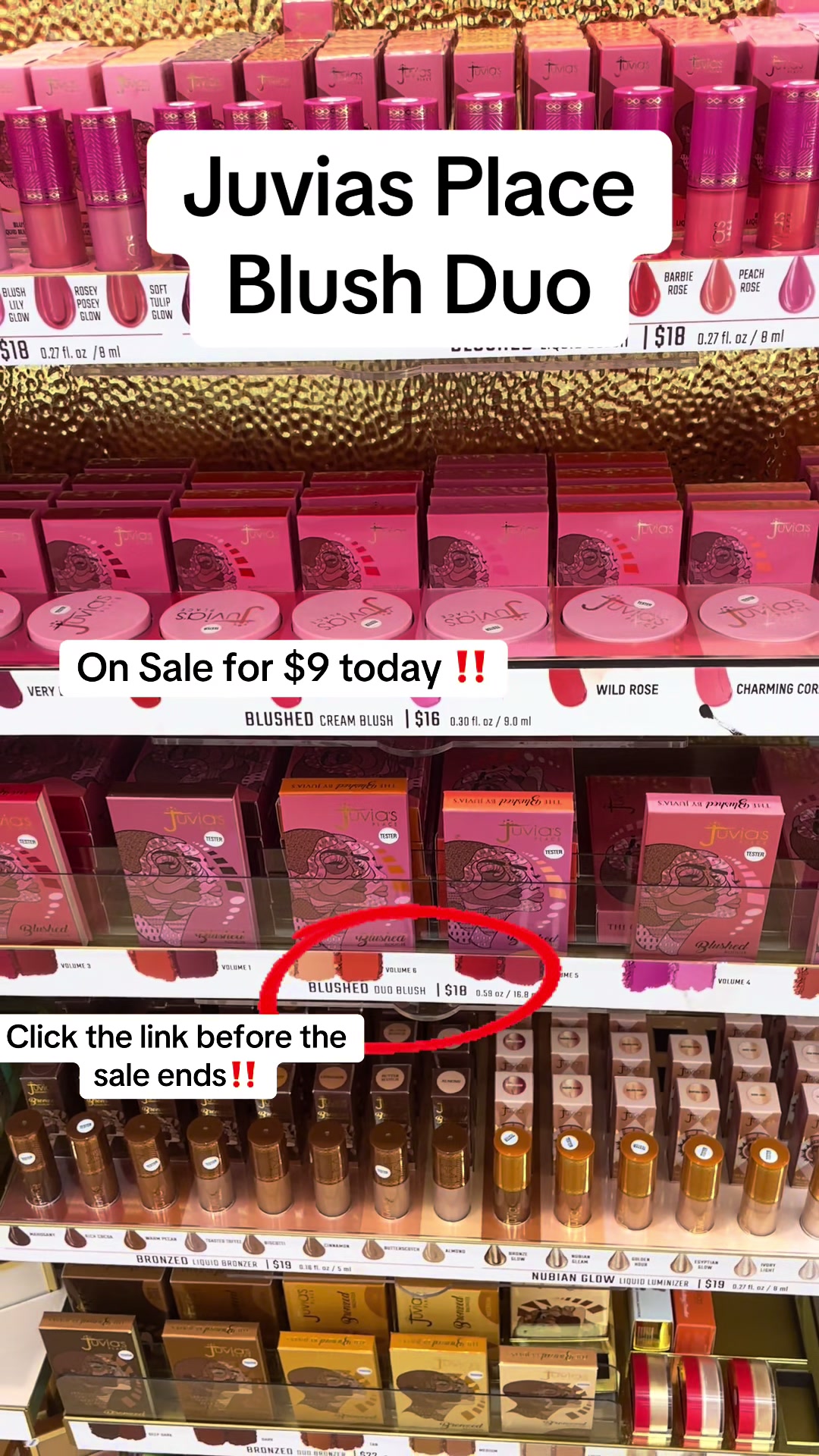 TikTok post by @brittshanelle for Juvia’s Place. Caption reads: @Juvia’s Place #blushduo #blush #makeup [...].