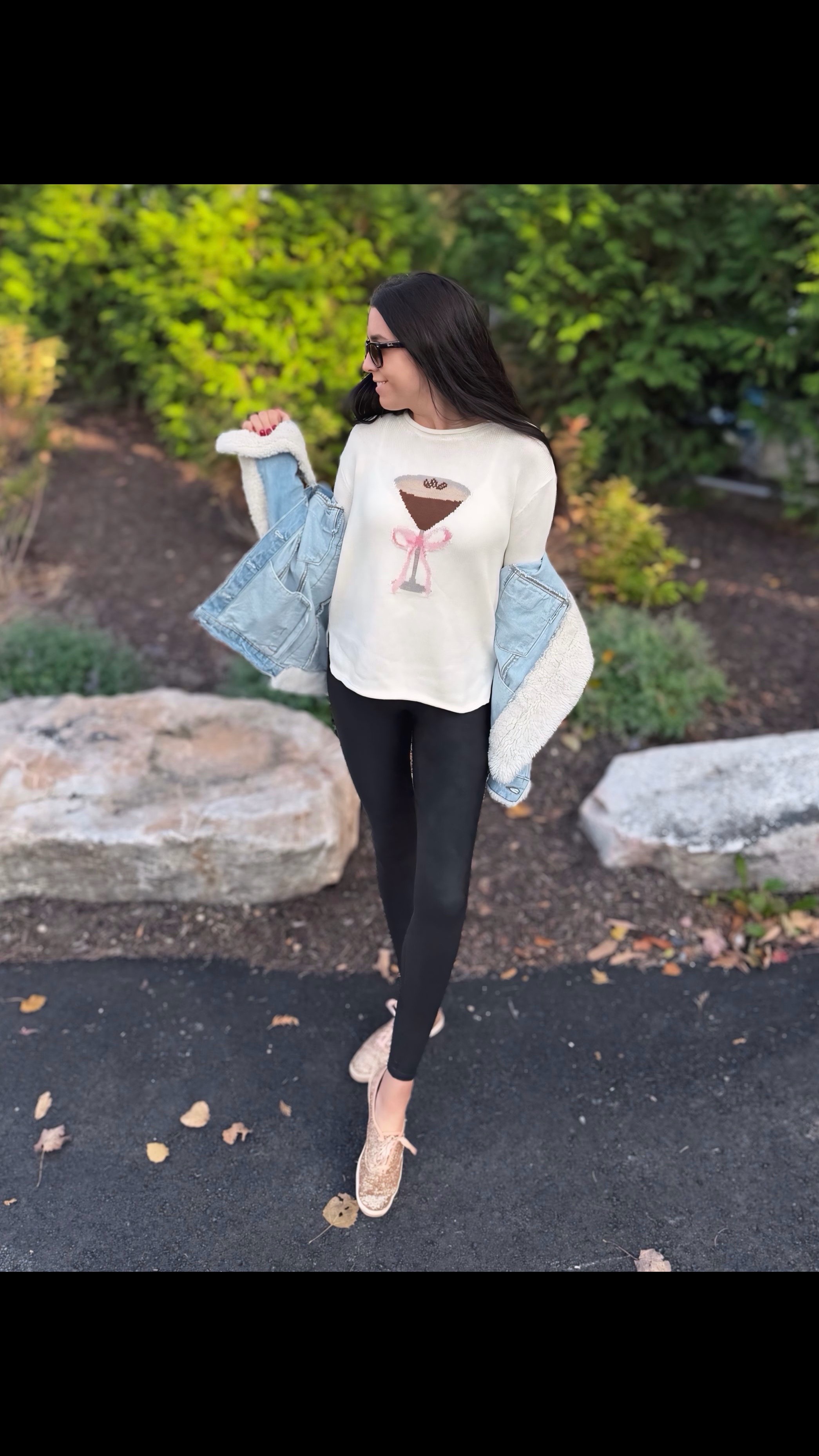 TikTok post by @hauteinhighheels4584 for Pink Lily. Caption reads: espresso yourself in this @The Pink Lily sweater.....