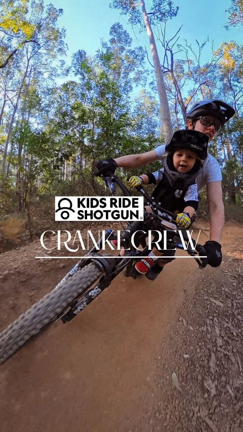 Instagram post by @crankecrew for Kids Ride Shotgun. Caption reads: The Kids Ride Shotgun Pro seat has given us....