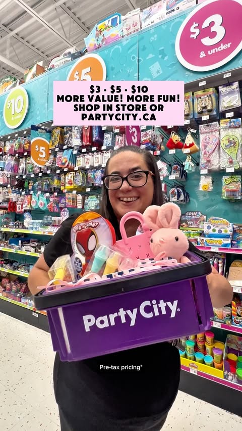 Instagram post by @coupon.couple for Party City. Caption reads: [...] you seen the NEW fun value section at....