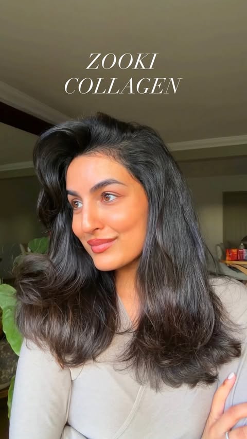 Instagram post by @sonam.naylor for Zooki. Caption reads: [...] a lot of collagen over the years, but @zooki....