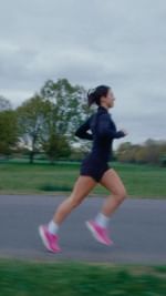 Instagram post by @annaarcher for Healf. Caption reads: a running girly and her essentials - pre run quick....