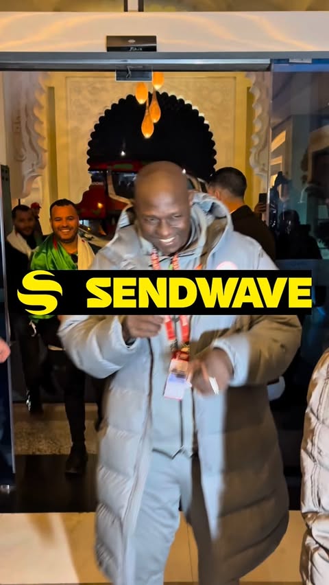 Instagram post by @ojb.sport for Sendwave. Caption reads: [...] after defeating Algeria.

#Ojbsports....