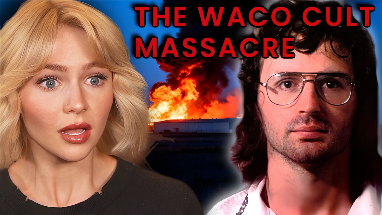 YouTube post by @kallmekris for Blissy. Caption reads: The HORRIFIC Branch Davidian Cult Tragedy.