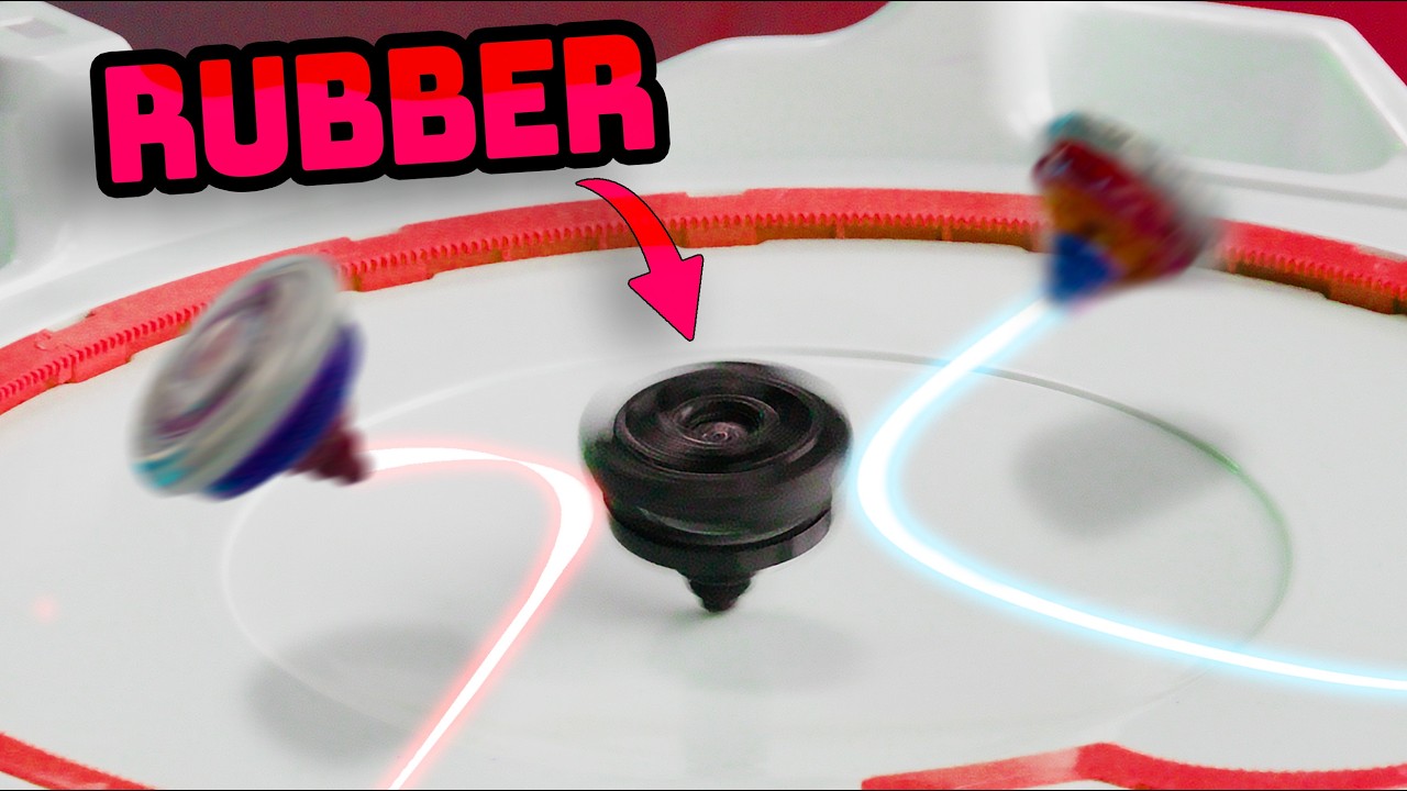 YouTube post by @JettKuso for Thingiverse. Caption reads: I Made Beyblades That SQUISH.